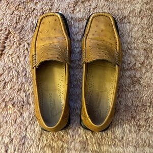 Modavi Moc Vintage Italian Tan Leather Loafers